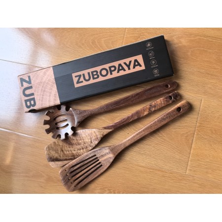 ZUBOPAYA wooden turner wooden utensils set